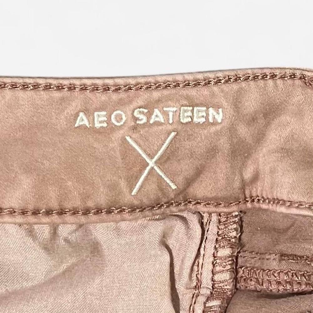 🦅 American Eagle Outfitters Jeggings~Women’s Sz 2 Reg~Rose/Pale Pink~Low-Rise - Picture 6 of 8